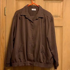 Alfred Dunner Suit, Brown Twill Jacket & Pants